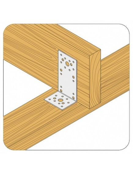 Крепежный уголок ассиметричный KUAS 2,0мм 150х60х90, фото , изображение 2 - Метэкс