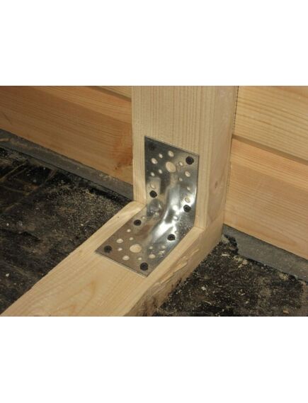 Крепежный уголок усиленный KUU 2,0мм 130х130х100, фото , изображение 3 - Метэкс