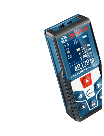 Дальномер лазерный BOSCH (дальн. 50 м, погрешн. 1,5 мм, класс 2) GLM 50 C (0601072C00), фото , изображение 2 - Метэкс