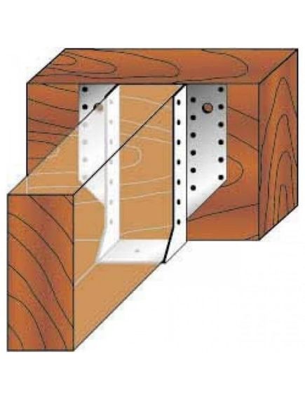 Опора бруса раскрытая OBR-R 60х220х76 2,0 мм, фото , изображение 3 - Метэкс