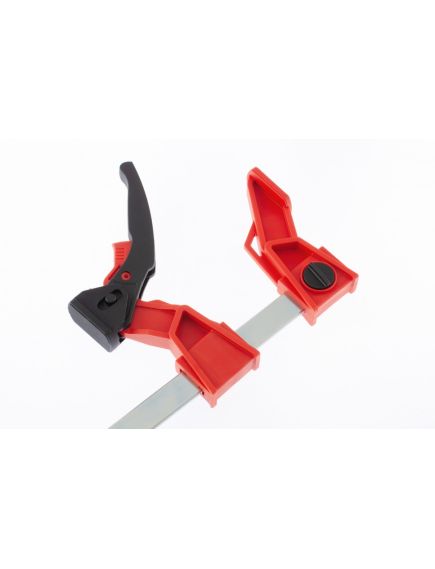 Струбцина реечная быстрозажимная усиленная рычажно-храповой механизм 200 х 100 х 351 мм MATRIX 20726, фото , изображение 3 - Метэкс