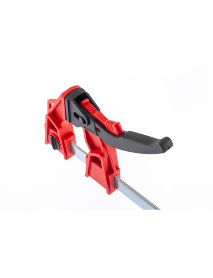 Струбцина реечная быстрозажимная усиленная рычажно-храповой механизм 200 х 100 х 351 мм MATRIX 20726, фото , изображение 4 - Метэкс