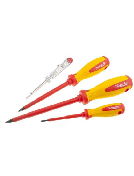 Набор диэлектрических отверток до 1000В 7 шт пробник до 250В MATRIX 13355, фото , изображение 3 - Метэкс
