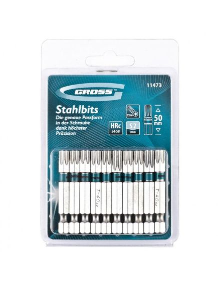 Бита Torx 40 х 50 10 шт GROSS 11473, фото , изображение 3 - Метэкс