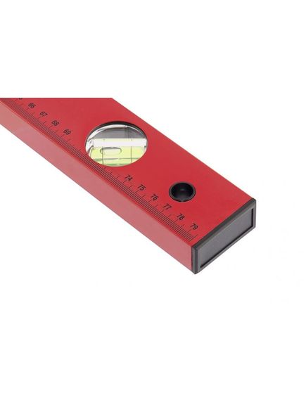Уровень алюминиевый 800 мм 3 глазка, красный, линейка MATRIX 33226, фото , изображение 2 - Метэкс