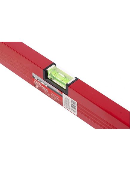 Уровень алюминиевый 800 мм 3 глазка, красный, линейка MATRIX 33226, фото , изображение 3 - Метэкс