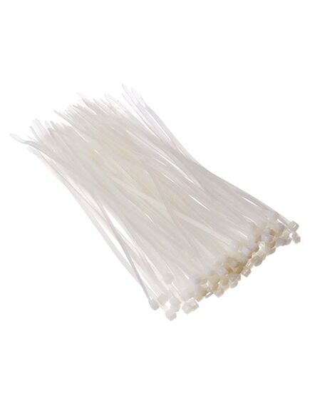 Хомут-стяжка белый 5х200 (100шт), фото , изображение 2 - Метэкс