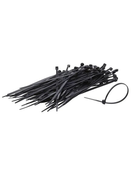 Хомут-стяжка черный 4х350 (100шт), фото , изображение 2 - Метэкс
