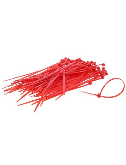 Хомут-стяжка красный 8х400 (100 шт), фото , изображение 2 - Метэкс