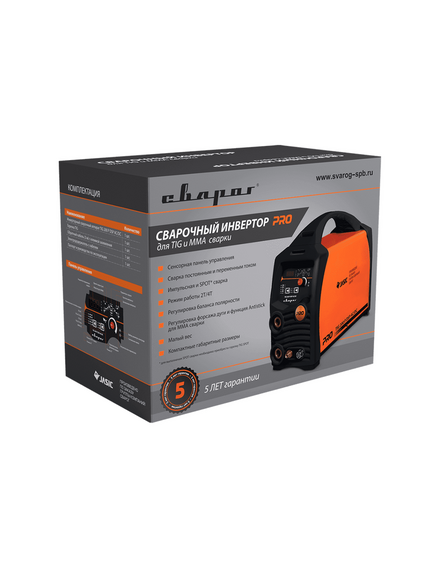 Инвертор сварочный СВАРОГ PRO TIG 200 P DSP AC/DC (E201) 00000092681, фото , изображение 6 - Метэкс