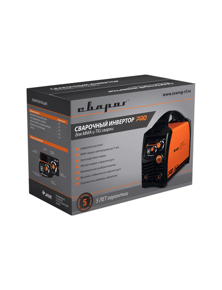 Инвертор сварочный ARC 160 PRO (Z211S) СВАРОГ 00000090922, фото , изображение 6 - Метэкс
