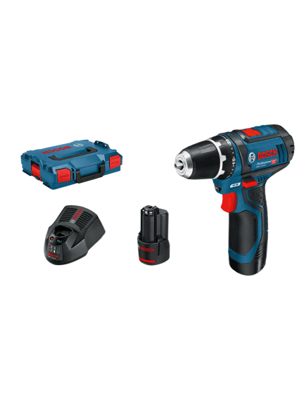 Дрель-шуруповерт аккум. BOSCH (2 а/б 2А*ч 12В, ЗУ) GSR 12V-15 (0601868109), фото , изображение 2 - Метэкс