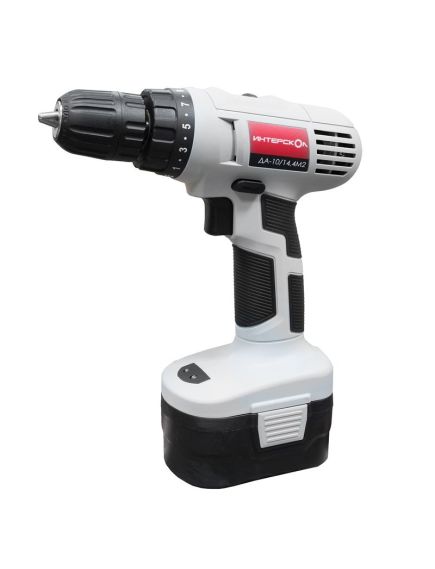 Дрель-шуруповерт аккум. ИНТЕРСКОЛ (2 а/б 1,3А*ч 14,4В, ЗУ) ДА-10/14,4М2 (217.0.2.00), фото , изображение 2 - Метэкс