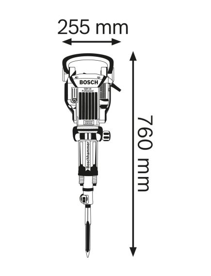 Молоток отбойный BOSCH HEX-30 (1750 Вт) GSH 16-30 (0611335100), фото , изображение 2 - Метэкс