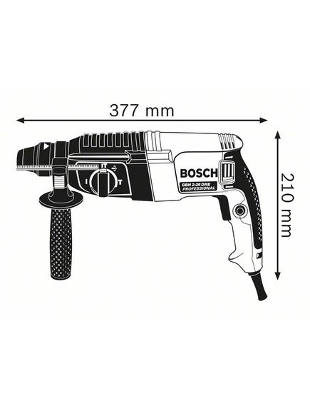 Перфоратор BOSCH SDS-Plus (800 Вт) GBH 2-26 DRE (0611253708), фото , изображение 2 - Метэкс