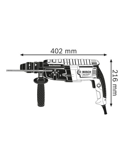 Перфоратор BOSCH SDS-Plus (880 Вт) GBH 2-28 F (0611267600), фото , изображение 3 - Метэкс