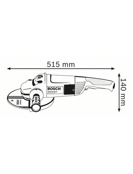 Шлифмашина угловая BOSCH (180 мм, 2200 Вт) GWS 22-180 H (0601881103), фото , изображение 2 - Метэкс