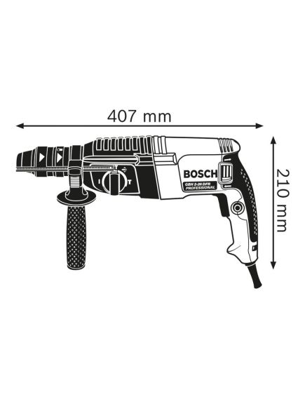 Перфоратор BOSCH SDS-Plus (800 Вт) GBH 2-26 DFR (0611254768), фото , изображение 2 - Метэкс