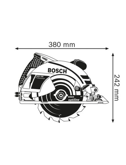 Пила дисковая BOSCH (190 мм, 1400 Вт) GKS 190 (0601623000), фото , изображение 3 - Метэкс