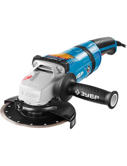 Шлифмашина угловая ЗУБР (180 мм, 2100 Вт) УШМ-П180-2100 ПВ (УШМ-П180-2100 ПВ), фото , изображение 2 - Метэкс