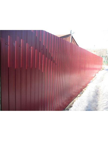 Профнастил С-8 0,5 1,20 RAL 3005 красное вино, фото , изображение 2 - Метэкс