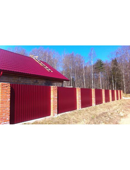 Профнастил С-8 0,5 1,20 RAL 3005 красное вино, фото , изображение 3 - Метэкс