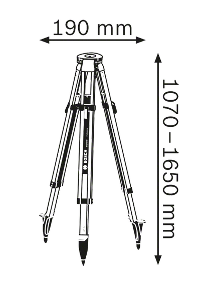 Штатив геодезический BT 170 HD BOSCH 0601091300, фото , изображение 2 - Метэкс