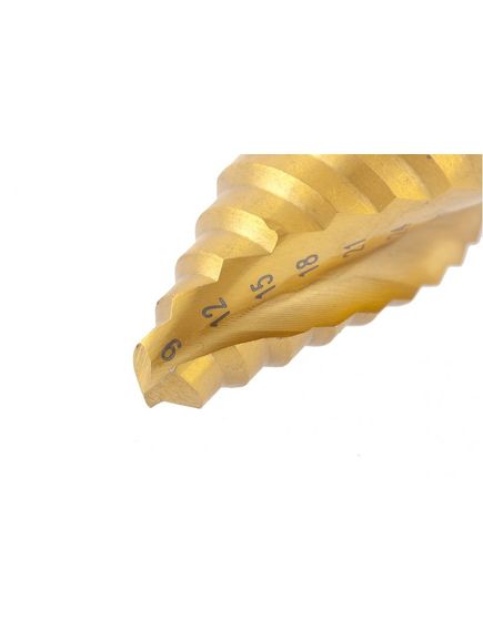 Сверло ступенчатое 9-36 мм 10 ступеней Р4М3 трёхгранный хвостовик MATRIX 72358, фото , изображение 3 - Метэкс