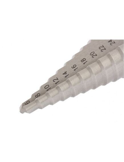 Сверло ступенчатое 6-30 мм 13 ступеней Р6М5 трёхгранный хвостовик БАРС 72362, фото , изображение 3 - Метэкс