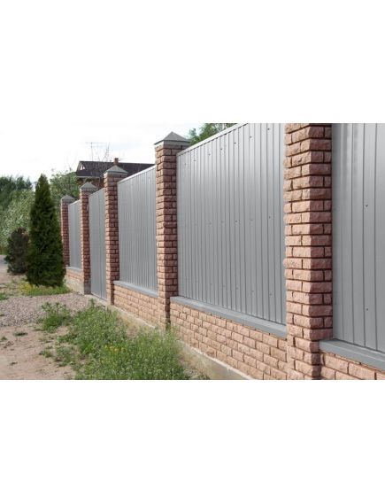 Профнастил С-8 0,5 1,20 RAL 7004 серый, фото , изображение 3 - Метэкс