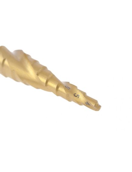 Сверло ступенчатое 4-12 мм 9 ступеней Р4М3 шестигранный хвостовик MATRIX 72353, фото , изображение 2 - Метэкс