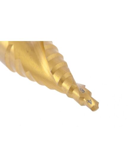 Сверло ступенчатое 4-20 мм 9 ступеней Р4М3 шестигранный хвостовик MATRIX 72356, фото , изображение 3 - Метэкс