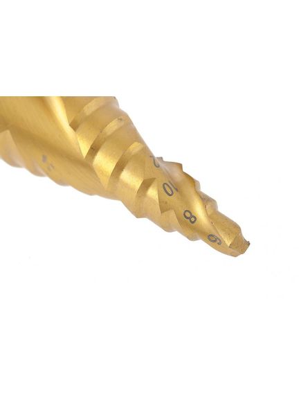 Сверло ступенчатое 6-30 мм 13 ступеней Р4М3 трёхгранный хвостовик MATRIX 72357, фото , изображение 3 - Метэкс