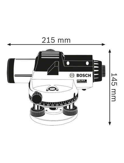 Нивелир оптический BOSCH GOL 26 D (0601068000), фото , изображение 2 - Метэкс
