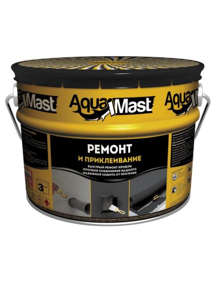 AquaMast ремонт и приклеивание (3 кг) мастика, фото  - Метэкс