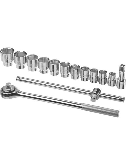 Набор торцевых головок 3/4" 14 предметов ЗУБР 27660-Н14, фото , изображение 2 - Метэкс