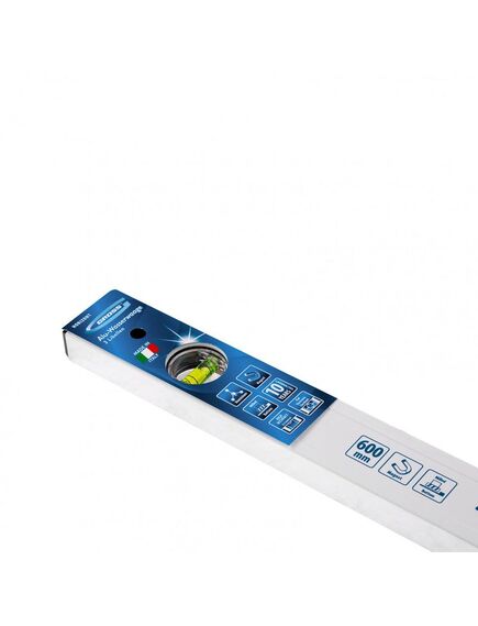 Уровень алюминиевый 600 мм фрезерованный 3 глазка магнитный GROSS 33671, фото , изображение 2 - Метэкс