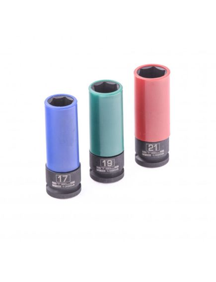 Набор головок ударных 6-гранных удлиненных для колесных дисков STELS 13953, фото , изображение 3 - Метэкс