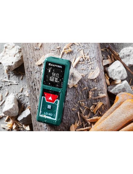 Дальномер лазерный (дальн. 40 м, погрешн. 1,5 мм, класс 2) LD-40 KRAFTOOL 34763, фото , изображение 8 - Метэкс