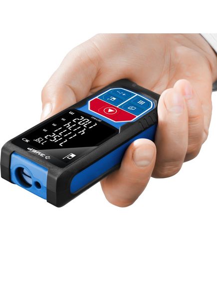 Дальномер лазерный (дальн. 50 м погрешн. 2 мм класс 2) ДЛ-50 ЗУБР 34925, фото , изображение 6 - Метэкс