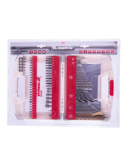 Набор сверл и бит 75 предметов MATRIX 725675, фото , изображение 6 - Метэкс