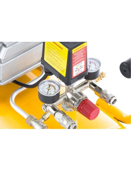 Компрессор прям. привод масляный (1,5 кВт, 206л/мин, 50л, 220В) DENZEL 58066 (58066), фото , изображение 3 - Метэкс