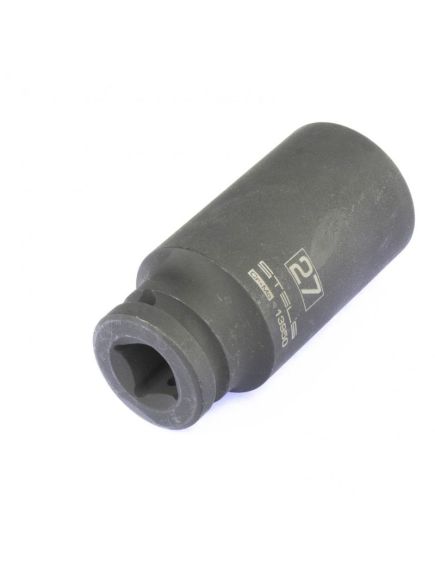 Головка  ударная 1/2" 27 мм 6-гранная удлиненная STELS 13950, фото , изображение 3 - Метэкс