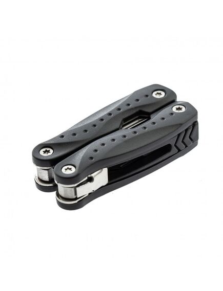 Нож многофункциональный 12 функций авторазжим компактный размер в чехле 105 мм MATRIX 17620, фото , изображение 3 - Метэкс