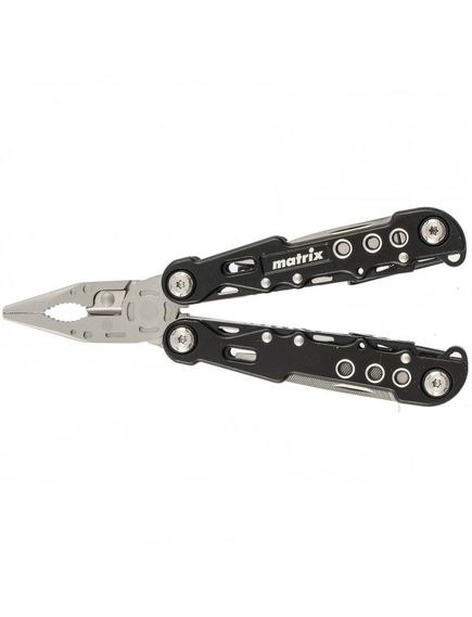 Нож многофункциональный 13 функций авторазжим в чехле 165 мм MATRIX 17622, фото , изображение 2 - Метэкс