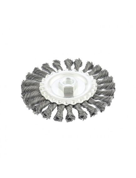 Щетка для УШМ 125 мм М14 плоская крученая проволока 0,5 мм MATRIX 74640, фото , изображение 2 - Метэкс