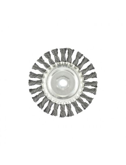 Щетка для УШМ 125 мм М14 плоская крученая проволока 0,5 мм MATRIX 74640, фото , изображение 3 - Метэкс