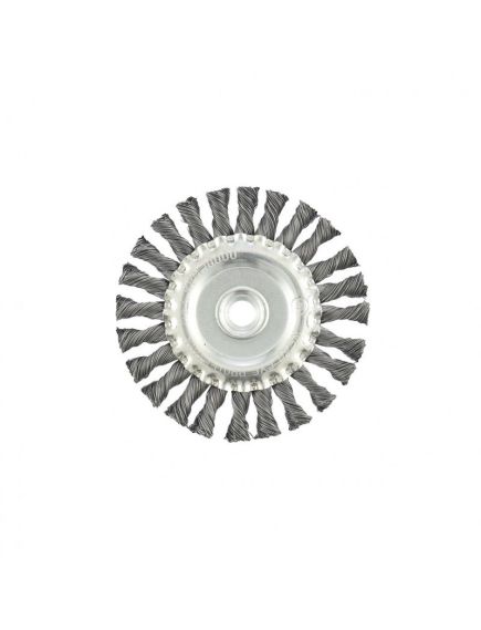 Щетка для УШМ 125 мм М14 плоская крученая проволока 0,5 мм MATRIX 74640, фото , изображение 4 - Метэкс