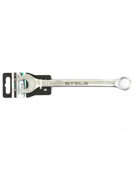 Ключ комбинированный 19 мм матовый хром STELS 15214, фото , изображение 4 - Метэкс