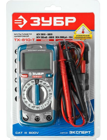 Мультиметр цифровой TХ-810-Т ЗУБР 59810, фото , изображение 7 - Метэкс